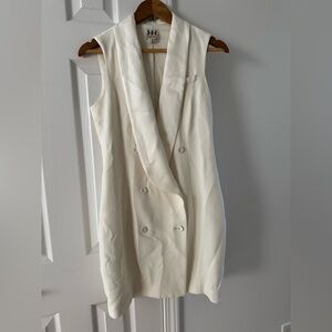 Haute Hippie White Vest Blazer Mini Dress Size 8